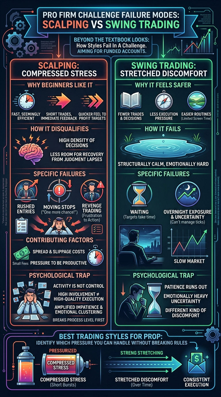 Best Trading Styles for Prop fail differently in scalping and swing trading