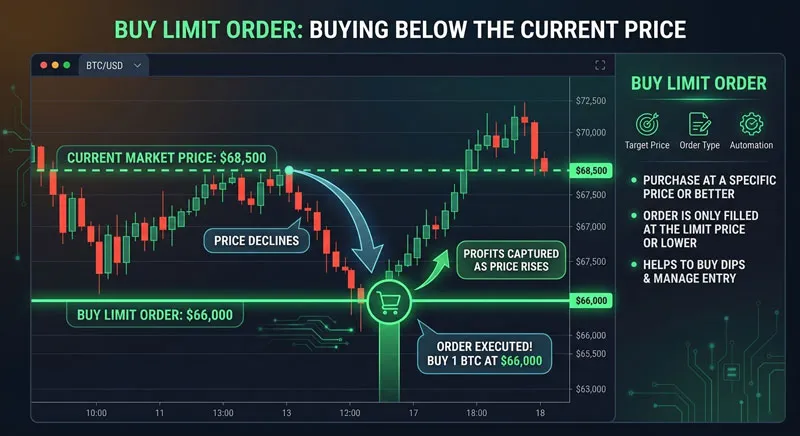 Buy Limit Order Buying Below the Current Price