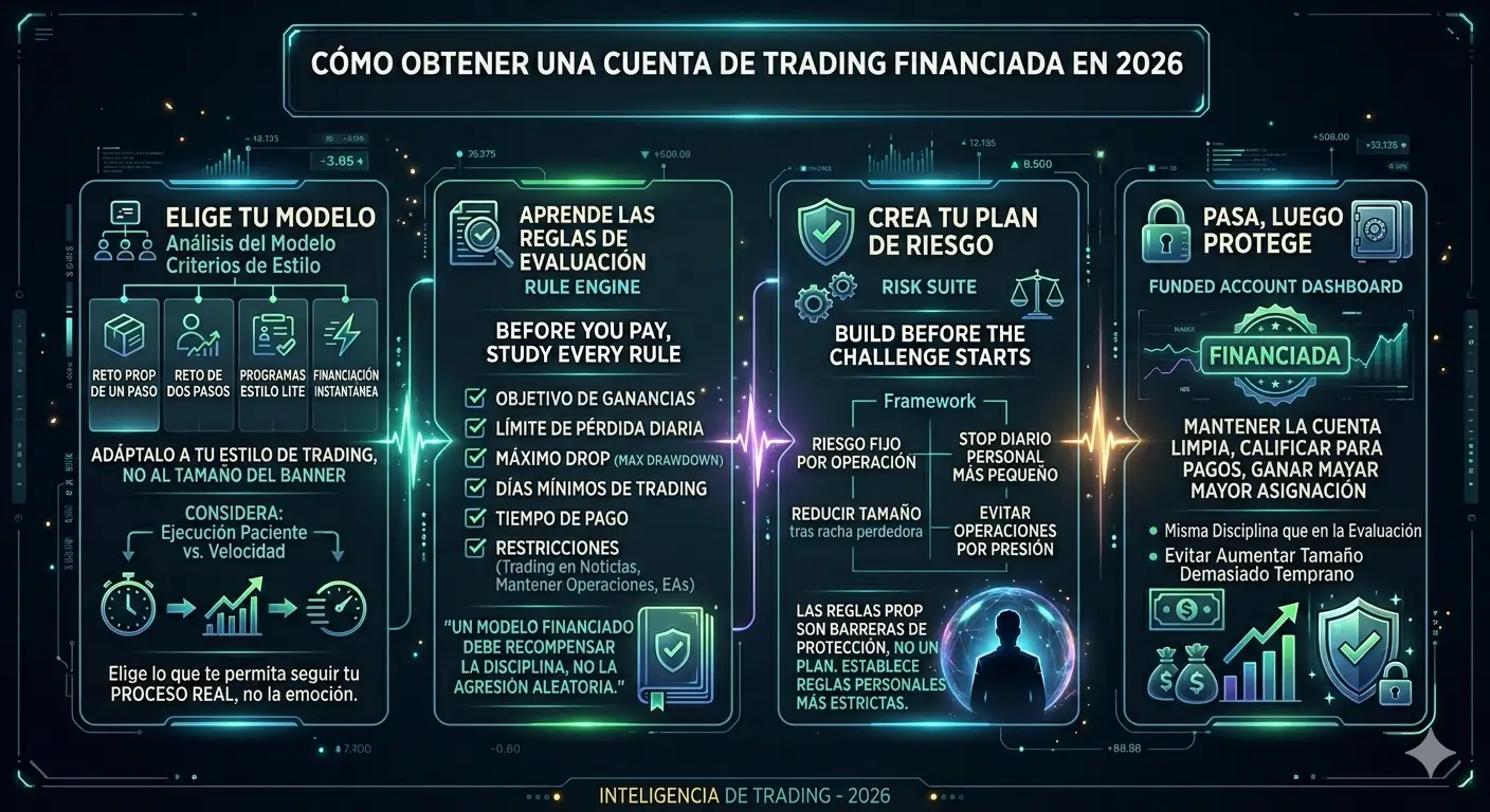 Cómo conseguir una cuenta de trading fondeada en 2026