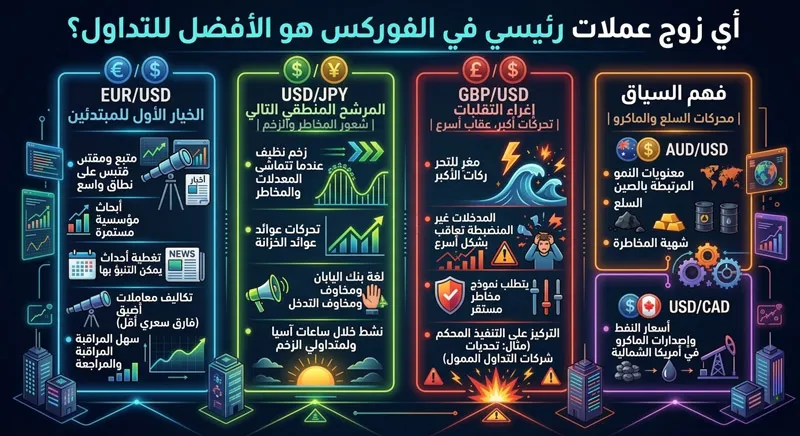 أي زوج من أزواج العملات الرئيسية في الفوركس هو الأفضل للتداول؟
