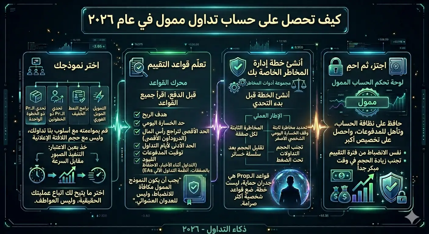 كيف تحصل على حساب تداول ممول في 2026؟