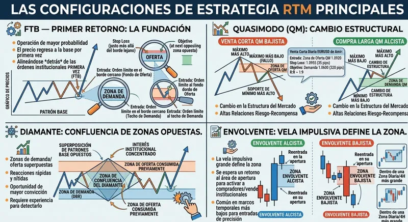 Configuraciones principales de la estrategia RTM