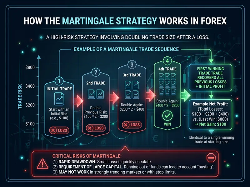 How the Martingale Strategy Works in Forex