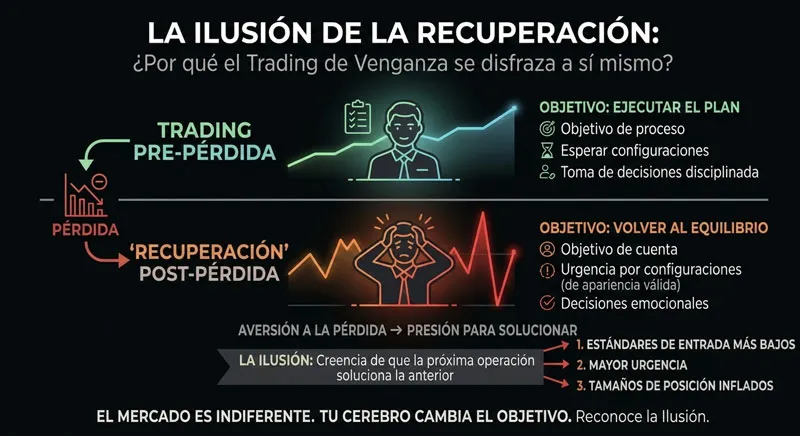 La ilusión de recuperación detrás de operar por venganza