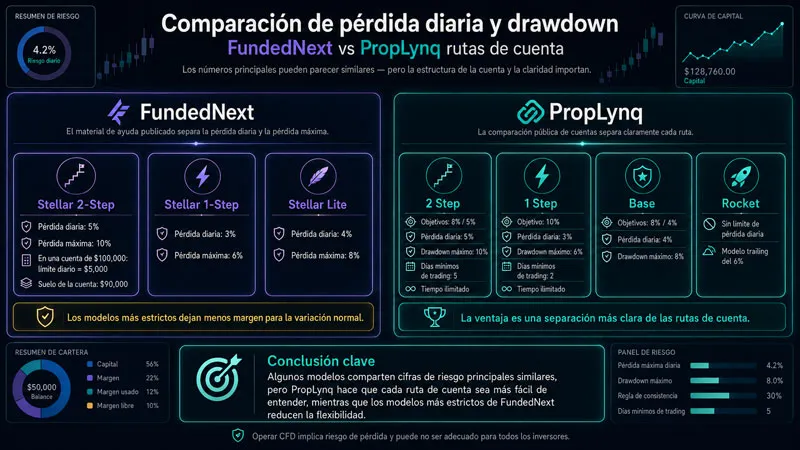 La prueba real de las alternativas a FundedNext es la presión de drawdown