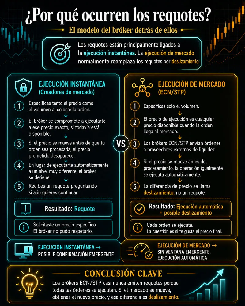 Por qué ocurre una recotización en forex el modelo del bróker