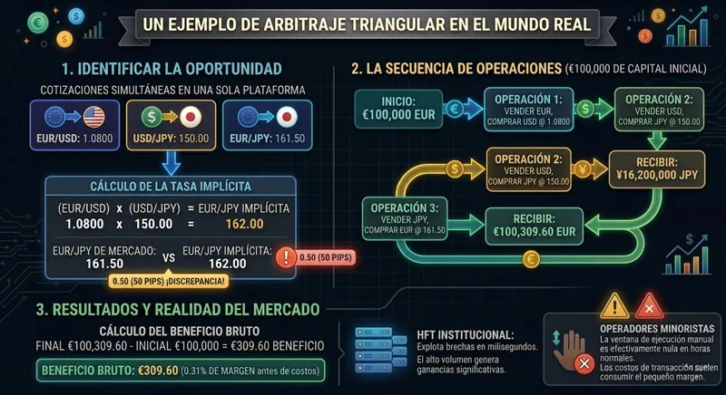 Un Ejemplo Real de Arbitraje Triangular en Forex