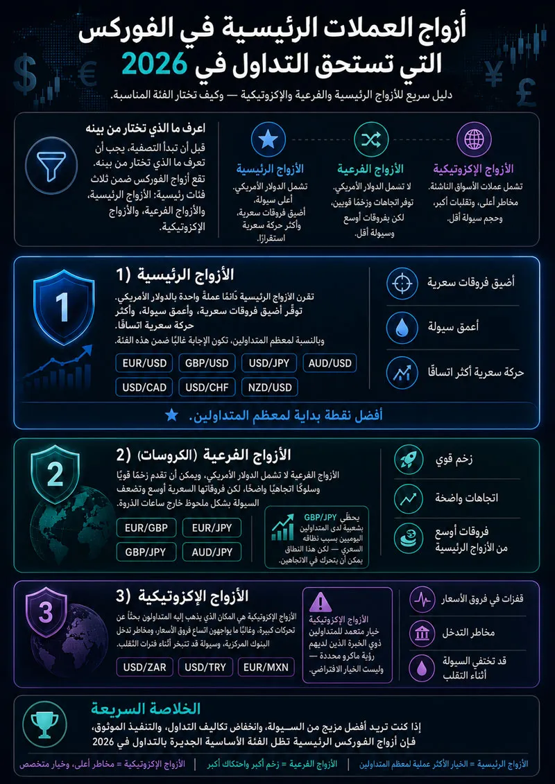 أفضل أزواج العملات في الفوركس حسب أسلوب التداول