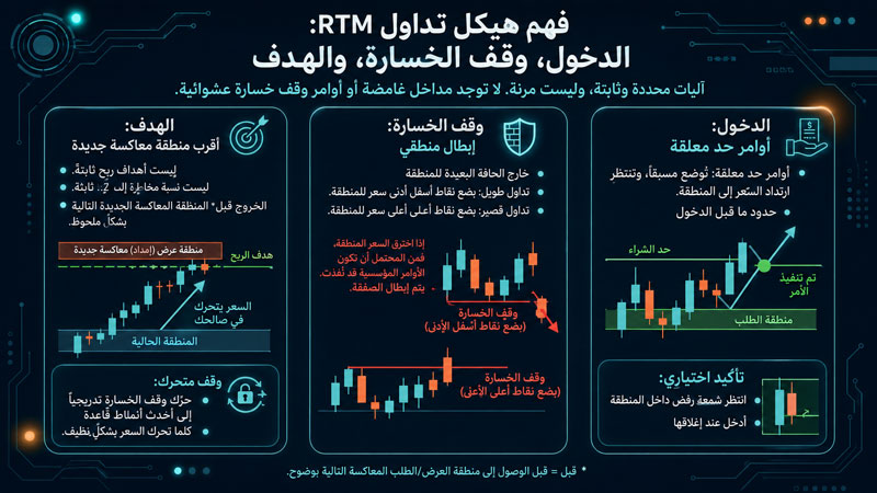 الدخول ووقف الخسارة والهدف في استراتيجية
