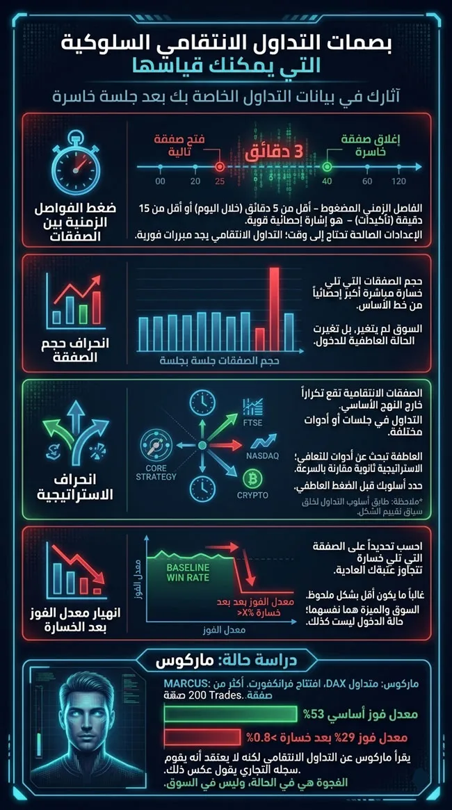 بصمات التداول الانتقامي التي يمكنك قياسها في سجل الصفقات