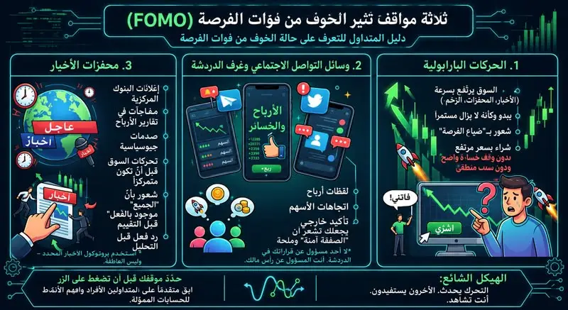 ثلاث لحظات يشعل فيها الفومو في التداول