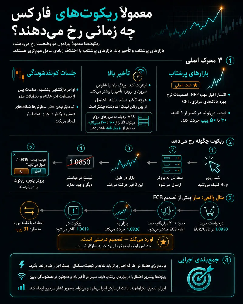 ریکوت در فارکس چه زمانی بیشتر اتفاق می‌افتد؟