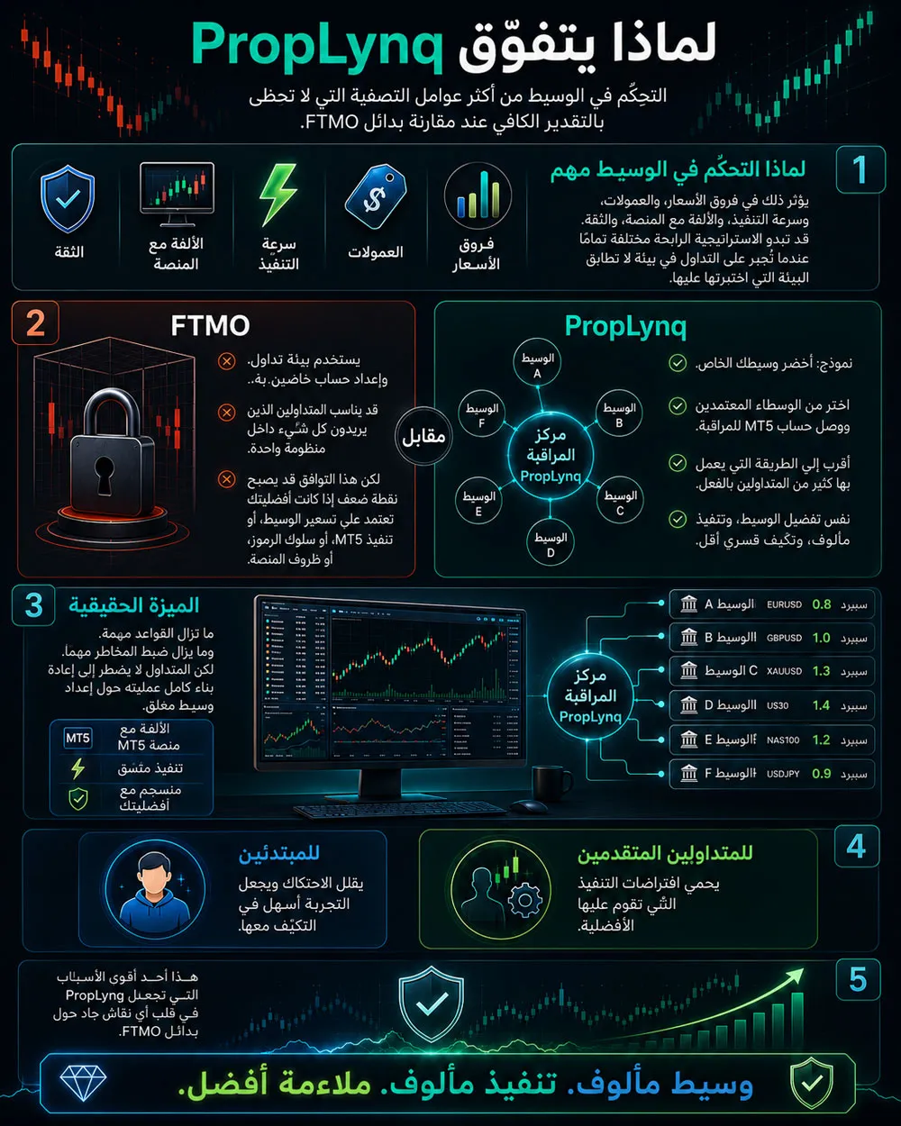 لماذا يتفوّق PropLynq كبديل FTMO