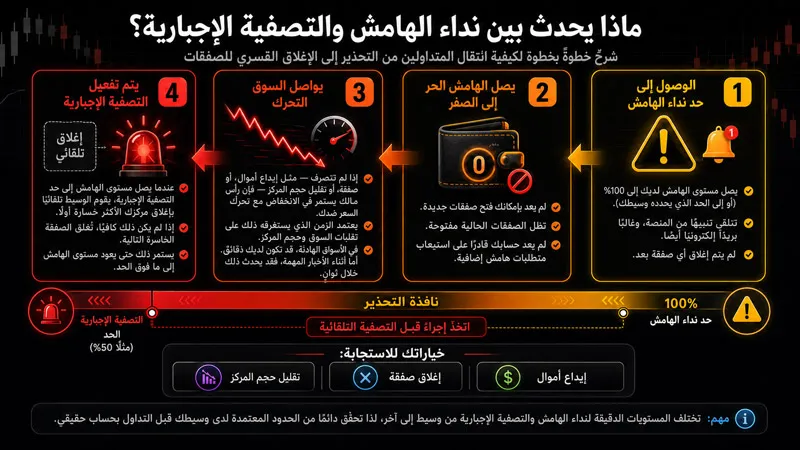ماذا يحدث خطوة بخطوة أثناء مارجن كول في الفوركس؟