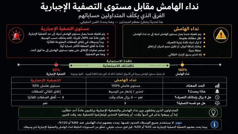 مارجن كول في الفوركس مقابل الستوب آوت الفرق الذي يكلف الحساب