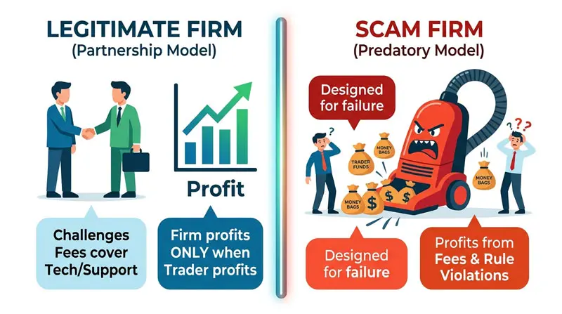 "It's just a simulated account" — is that the prop firm scam?