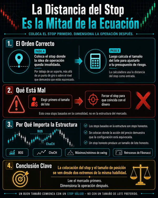 Antes de la calculadora de lotaje forex primero va el stop