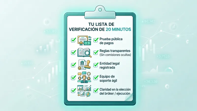 Cómo verificar una prop firm estafa antes de pagar