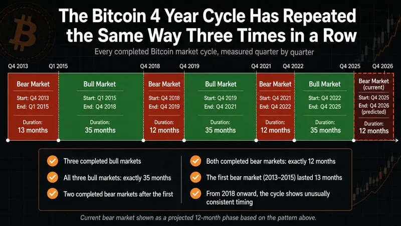 The Bitcoin 4 Year Cycle Has Repeated the Same Way Three Times in a Row