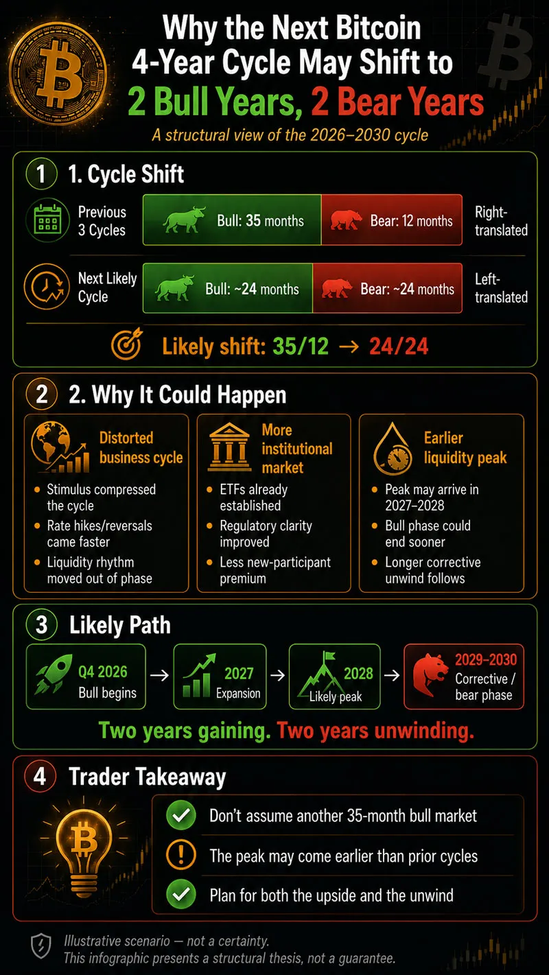 Why the Next Bitcoin 4 Year Cycle Will Likely Be 2 Bull Years 2 Bear Years