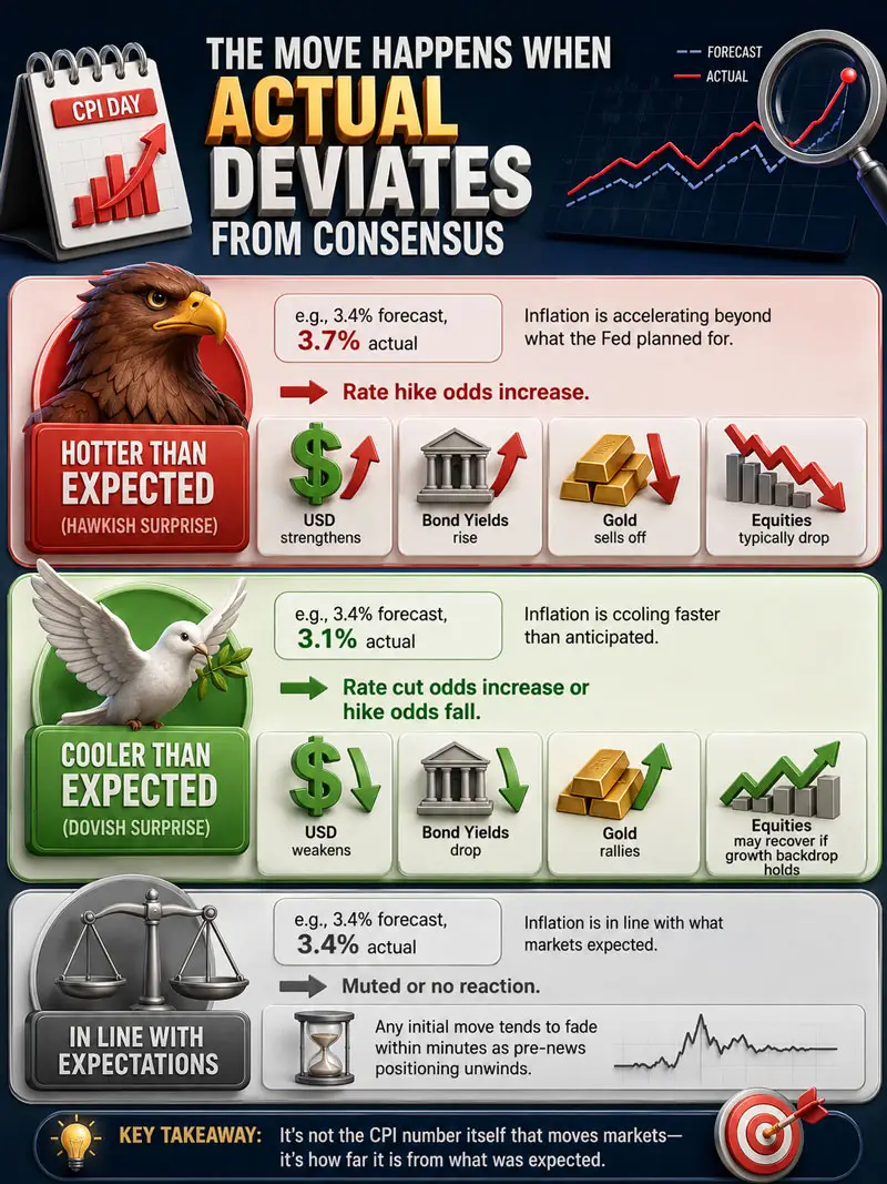 Why CPI News Moves Markets — It's the Surprise, Not the Number