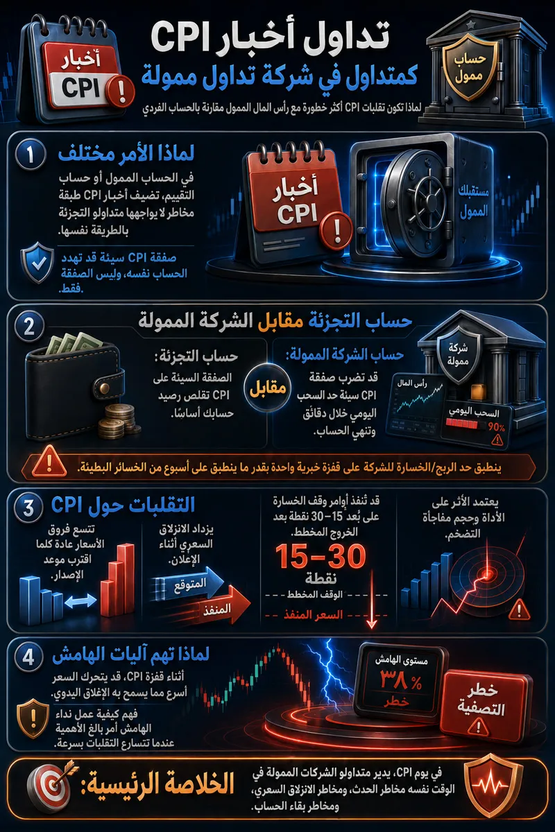 تداول خبر CPI كمتداول حساب ممول