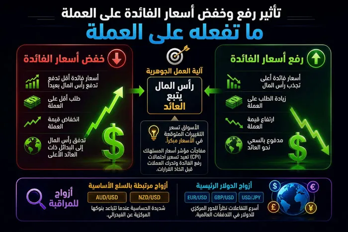 ماذا تفعل أسعار الفائدة في الفوركس بالعملة